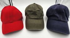 Vintage Red, Green, & Blue Solid Blank Adjustable Baseball Hats Pack - One Size