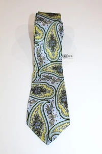 THE BOMBAY STORE PAISLEY SEIDENKRAWATTE blau gelb - Bild 1 von 4