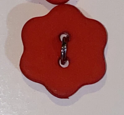 Streamline Buttons Sz 24 5/8” Red Flower K403 NOS - Image 1 of 3