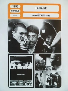 CARTE FICHE CINEMA 1995 LA HAINE Vincent Cassel Hubert Koundé Saïd Taghmaoui Kar - Afbeelding 1 van 2