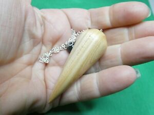 Wooden Dowsing Pendulum English Cherry Wood handturned with choice of crystal