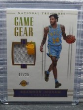 2017-18 National Treasures Brandon Ingram Gold Holo Game Used Patch #07/25