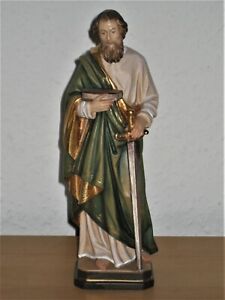 Schöne Holz Heiligenfigur / geschnitzte Heiligenfigur / Apostel / Holzfigur