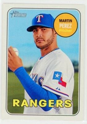 2018 Topps Heritage Baseball Martin Perez SP #420 - Image 1 of 2