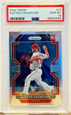 2022 Panini Prizm 23 Kutter Crawford PSA Gem Mint 10 Boston Red Sox RC
