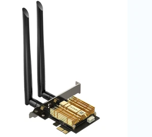 AX210 WiFi 6E Bluetooth Desktop PCIe Network Adapter Wireless Card Dual Antenna - Picture 1 of 10