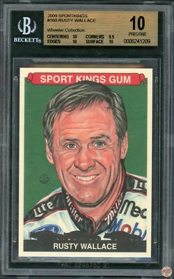 2009 SPORTKINGS RUSTY WALLACE #160 PRISTINE BGS GEM MT 10 (209) - Image 1 of 3