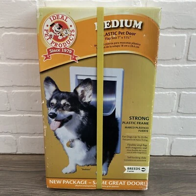 New Ideal Pet Products Medium Dog Cat Door 7 x 11.25 Flap Easy Install - Image 1 of 4