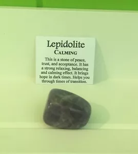 Lepidolite Tumble Stone - Calm, Peace & Acceptance | Free Postage - Picture 1 of 2