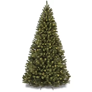 Artificial Spruce Christmas Tree 6-ft Pre-Lit w/ 250 Incandescent Warm White Lig - Picture 1 of 12
