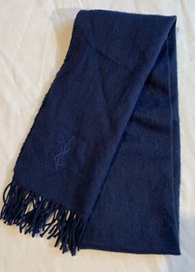Mens Yves Saint Laurent blue scarf Very Good Condition. - Picture 1 of 7