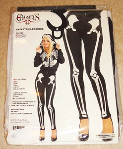 NEW Charades Halloween Costume Adult Women's Skeleton Leggings S/M #90244 - Picture 1 of 5