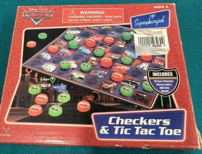 Disney PIXAR Cars Checkers & Tic Tac Toe Board Game - Image 1 of 2