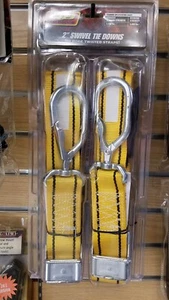 NUEVO par de amarres QuadBoss amarillo/negro 2" gancho suave 10-0542 - Imagen 1 de 3