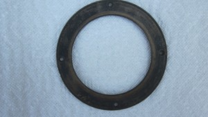 Flange,large,brass,painted black,3.788"/96.21mm at thread