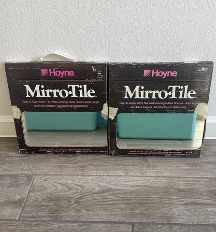 Plate Glass Hoyne Mirror Tile 220 Clear 12x12 in 6tiles/box 12 Tiles Total Cover