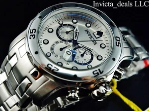 Reloj Invicta para hombre 48 mm Pro Diver cronógrafo de buceo tono plateado esfera plateada SS - Imagen 1 de 12