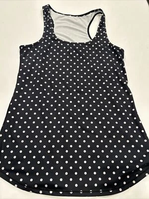 Lululemon Women Cool Racerback Tank Top High Noon Dot Black Size 8 - Image 1 of 4