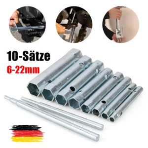 10 Stk. Rohrsteckschlüsselsatz Rohrsteckschlüssel doppelsteckschlüssel 6-22 mm - Bild 1 von 7