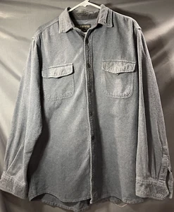 Grizzly Mountain Long Sleeve Large Button up Gray, 100% Cotton - Picture 1 of 8