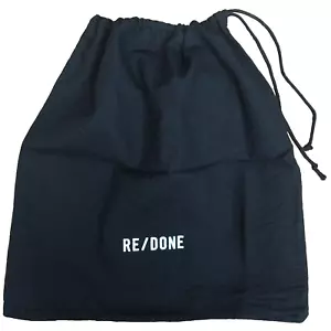 LEVIS RE/DONE DUSTBAG STORAGE POUCH BLACK COTTON CANVAS 13.5"x12.5" - Picture 1 of 8