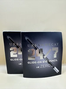 2 Urban Decay 24/7 Glide-On Eye Pencil ZERO Eyeliner 0.06 Oz TOTAL 0.03 Each - Picture 1 of 4