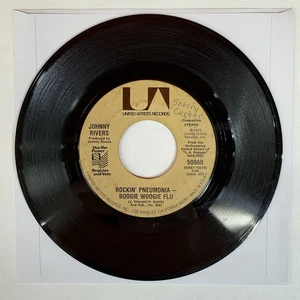 Johnny Rivers - Rockin' Pneumonia-Boogie Woogie Flu 7" 45 rpm Vinyl Single 1972 - Picture 1 of 4