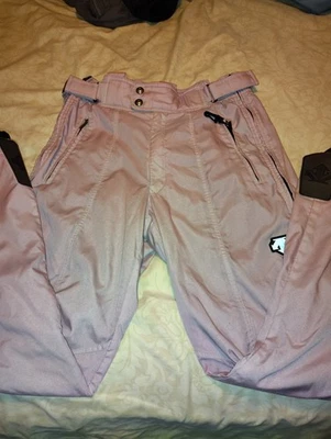 Descente Mens Pink Nylon Lined Snow Ski Snowboarding Pants Size 32 - Image 1 of 4