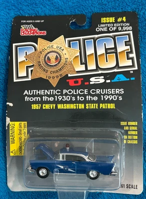 Racing Champions Police USA 1957 Chevy Washington State Patrol 1:61 NEW #4 - Image 1 of 3