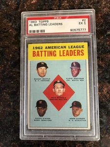 1963 Topps #2 Al Batting Leaders PSA 5 - Picture 1 of 2