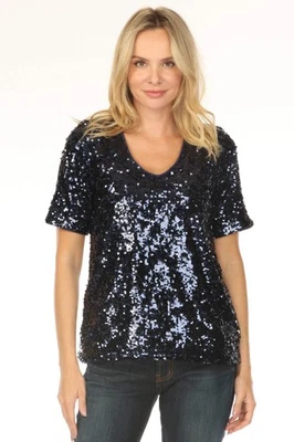 Blusa de lentejuelas Johnny Was Bradley C17924-9 * Foto 1 de 4