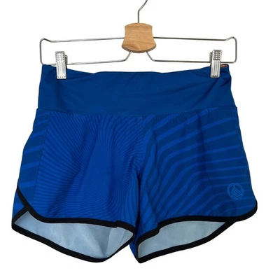 Ink N Burn Runner's High Shorts Women's Sz 4 Blue Black Lined Gym Running Active - image 1 of 4