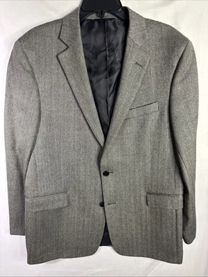 Abrigo deportivo Brooks Brothers Regent Fit lana espiga para hombre 42R gris Foto 1 de 4