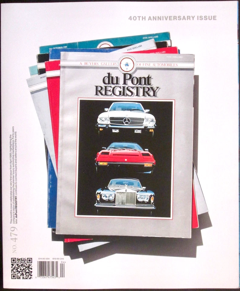 DUPONT REGISTRY  40th Anniversary Issue  April 2025 - Image 1 of 1
