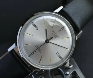 POLJOT De LUXE New! Extra SLIM Watch Men's Vintag USSR Case Stainless Steel 