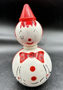 Vintage Rolly Toys Roly Poly Clown Toy Red Makes Musical Noises See Pictures - Picture 1 of 6