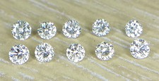 Natural Loose Brilliant Cut Diamond 10pc 0.8-2.8mm I1 Clarity J Color Round Cut 
