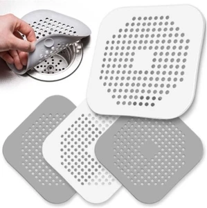 Drain Cover Hair Catcher Set of 4 Hair Stopper Shower for Bathroom Bathtub Sink - Picture 1 of 6