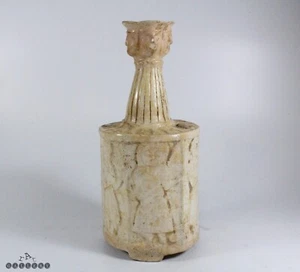 12th Century Persian Seljuk Period White Fritware Glazed Figural Pottery Vase - Picture 1 of 10