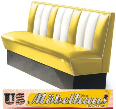 HW-150Yellow Américain Banc de Salle à Manger Dîner Meuble USA Style Gastronomie - Photo 1/4