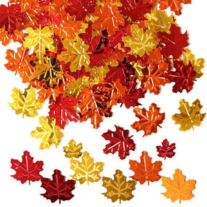 Leaves Glitter Shapes Autumn Fall Leaves Confetti Chunky Leaves Glitter Leaf - Foto 1 di 15