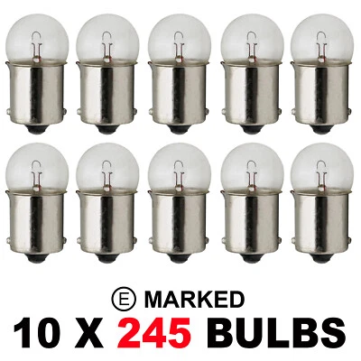 10 x 245 Stop Brake Tail Bulbs 10W Car Auto Van Bulb R10W BA15s - Image 1 of 2
