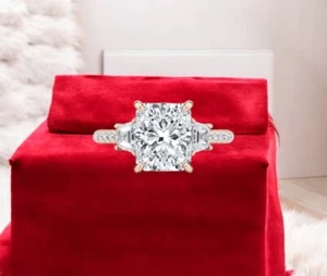 GIA IGI Lab Grown Diamond Engagement Ring 2.50 Ct Radiant Cut 14K Rose Gold - Picture 1 of 8