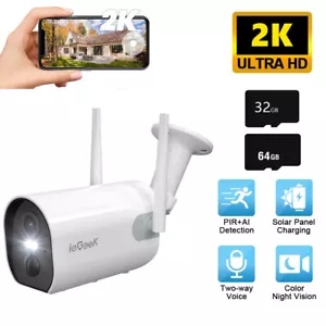 ieGeek Wireless Security Camera Wifi Smart Home Battery CCTV PIR Siren Alarm Cam - Picture 1 of 16
