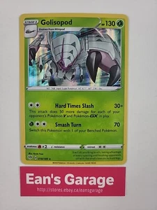 Pokémon Golisópodo Etapa 1 018/189 Oscuridad En llamas Holo Raro - Estampillada sin usar - Imagen 1 de 5
