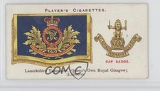 1924 Player's Drum Banners & Cap Badges Tobacco Lanarkshire Yeomanry #33 0e3