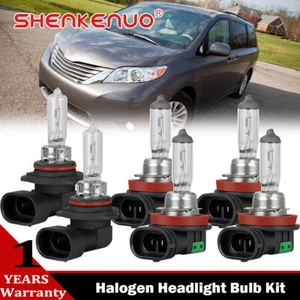 For Toyota Sienna 2011-2020 3400K Halogen Headlight Hight Low Beam Fog Bulbs Kit - Picture 1 of 11
