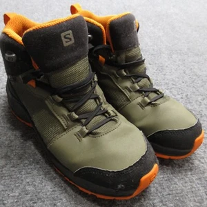Salomon OUTward CSWP J 409723 Hiking Womens US 4 Olive Black Leather Ankle Boots - Picture 1 of 17