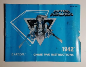NO GIOCO - SOLO manuale autentico! 1942 CAPTAIN COMMANDO Nintendo NES - Foto 1 di 3