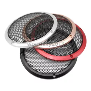 2pcs 6,5" pollici 169mm altoparlante griglia copertura audio cerchio decorativo rete metallica completa - Foto 1 di 10